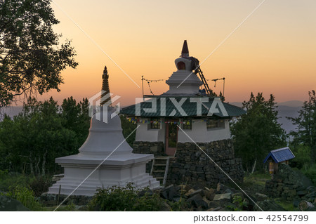 construction of a Buddhist monastery 42554799