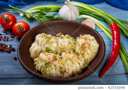 Manti in a clay bowl 42555049