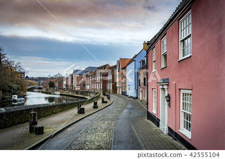 View of Norwich in Norfolk along the river Wensum View of Norwich in Norfolk along the river Wensum 42555104