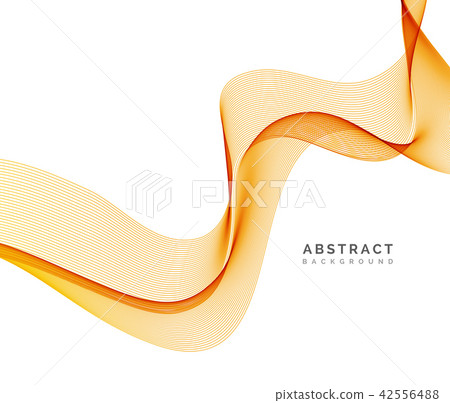 Abstract vector background, orange wavy - Stock Illustration [42556488 ...