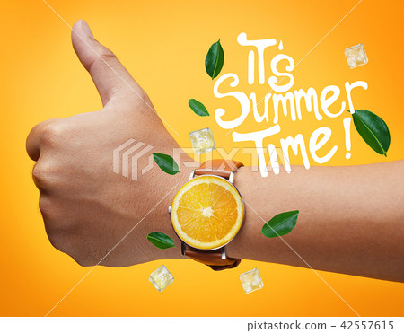 It's Summer Time Typography. Thumb up  42557615