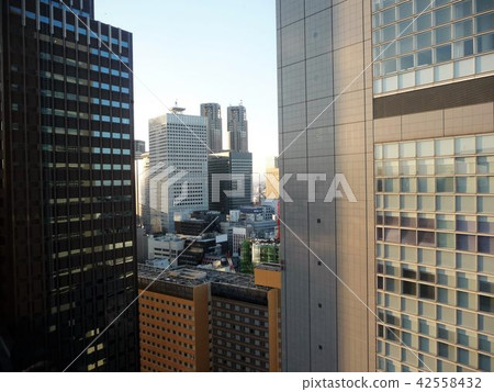 在東京的風景摩天大樓的城市 在東京的風景摩天大樓的城市 42558432