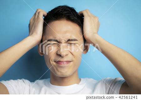 Male portrait facial expression 42561241