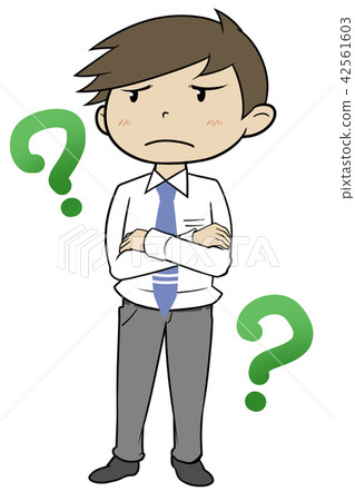 Male gesture (doubt) - Stock Illustration [42561603] - PIXTA