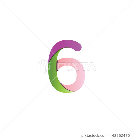 Colorful number logo icon template vector - Stock Illustration ...