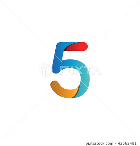 Colorful number logo icon template vector - Stock Illustration ...