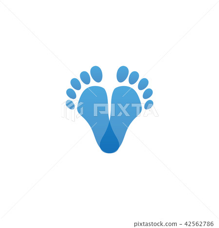 Abstract foot palm icon template vector 42562786