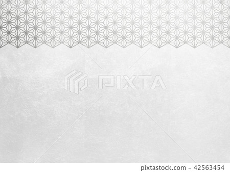Hemp leaf foil Silver white image (background material) Hemp leaf foil Silver white image (background material) 42563454