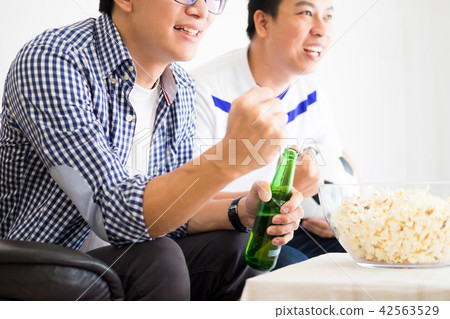 friendship, sports and entertainment concept - happy male friend friendship, sports and entertainment concept - happy male friend 42563529