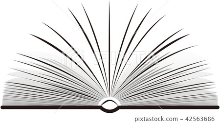 open book design black drawing - Stock Illustration [25156539] - PIXTA