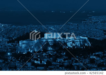 Athens skyline from Mt Lykavitos at night Athens skyline from Mt Lykavitos at night 42565142