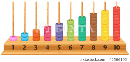Colorful 1 to 10 abacus Colorful 1 to 10 abacus 42566193