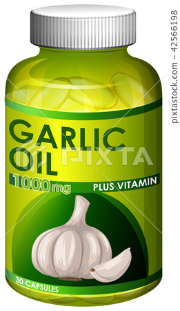 A bottle of garlic oil 42566198