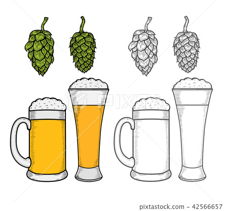 Two glasses of beer Two glasses of beer 42566657