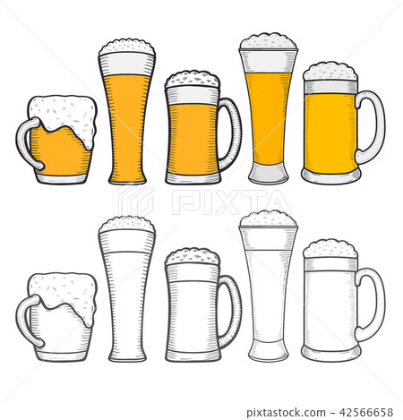 Two glasses of beer 42566658