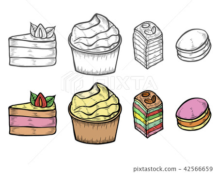 Desserts and sweets color 42566659