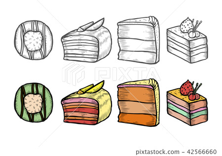 Desserts and sweets color 42566660