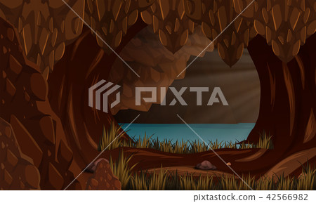 A beautiful cave landscape A beautiful cave landscape 42566982