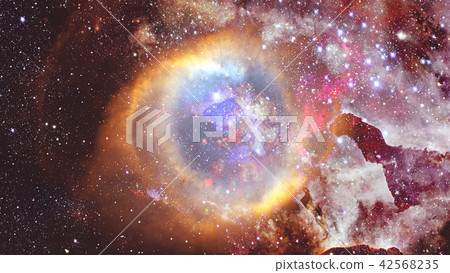 Nebula and galaxies in dark space. Nebula and galaxies in dark space. 42568235