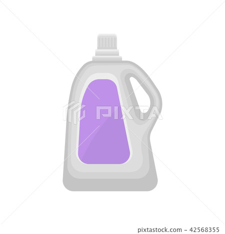 Plastic bottle for liquid laundry detergent, household cleaning chemical product container vector Plastic bottle for liquid laundry detergent, household cleaning chemical product container vector 42568355