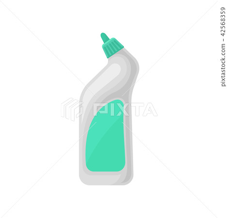 Toilet cleaner gel plastic bottle, household cleaning chemical product container vector Illustration Toilet cleaner gel plastic bottle, household cleaning chemical product container vector Illustration 42568359