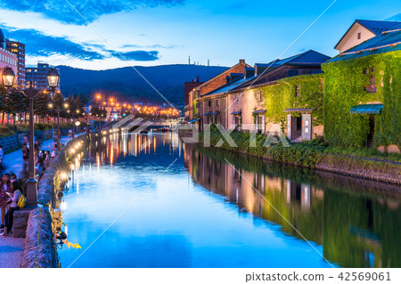“北海道”小樽運河·夜景 “北海道”小樽運河·夜景 42569061