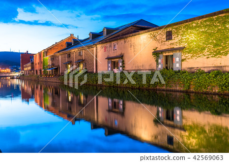 “北海道”小樽運河·夜景 42569063