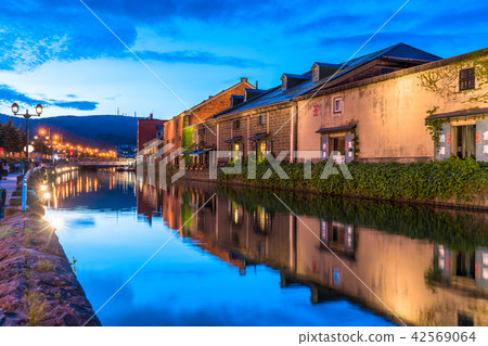 “北海道”小樽運河·夜景 “北海道”小樽運河·夜景 42569064