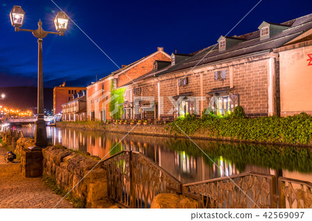 “北海道”小樽運河·夜景 42569097