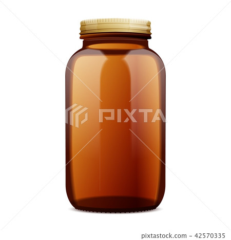 Dark Amber Glass Bottle Mockup 42570335