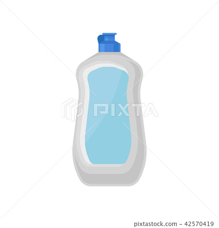 Bottle of dishwashing liquid, household cleaning chemical product container vector Illustration on a Bottle of dishwashing liquid, household cleaning chemical product container vector Illustration on a 42570419