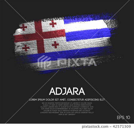 Adjara Flag Made of Glitter Sparkle Brush Paint 42571309