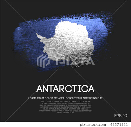 Antarctica Flag Made of Glitter Sparkle Brush 42571321