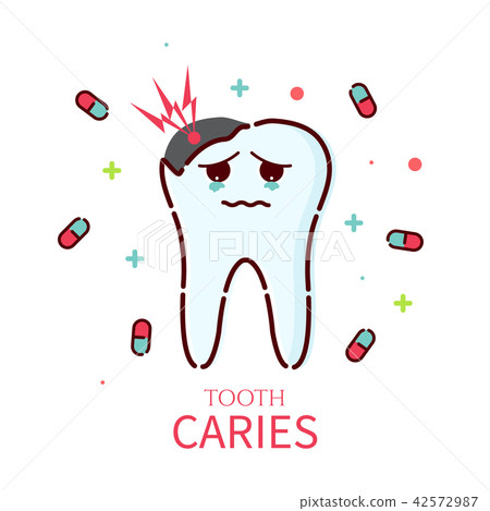 Tooth caries icon - Stock Illustration [42572987] - PIXTA