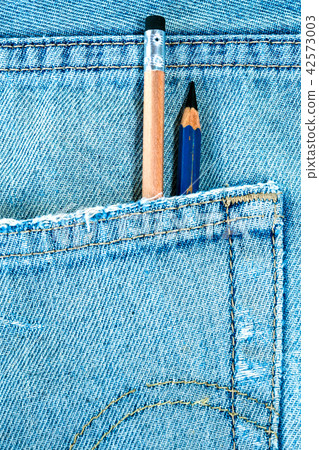 Pencil in the pocket of blue jean Pencil in the pocket of blue jean 42573003