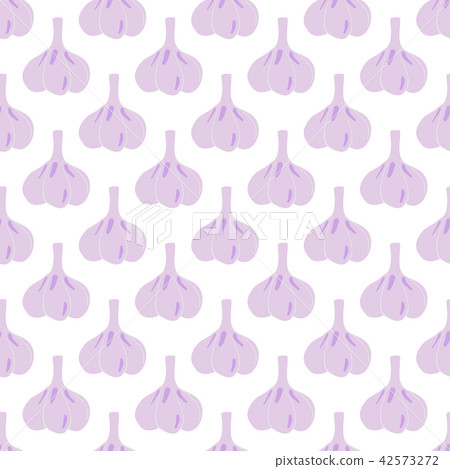 Vegetable seamless pattern with garlic  42573272