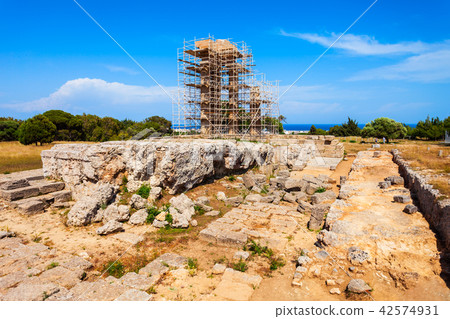 圖庫照片: acropolis in rhodes island, greece