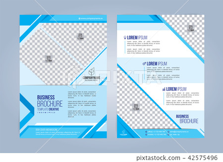 Blue and White Business Brochure. Blue and White Business Brochure. 42575496