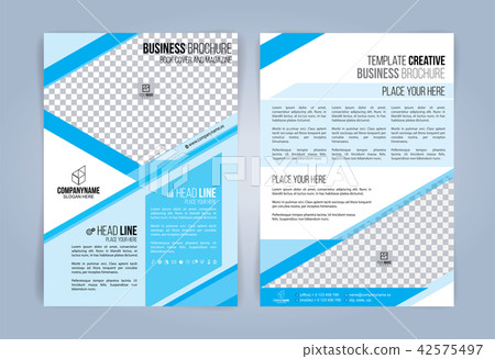 Blue and White Business Brochure. 42575497
