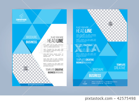 Blue and White Business Brochure. 42575498