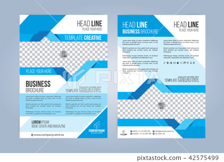 Blue and White Business Brochure. Blue and White Business Brochure. 42575499