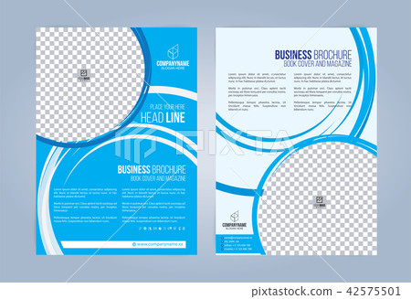 Blue and White Business Brochure. Blue and White Business Brochure. 42575501