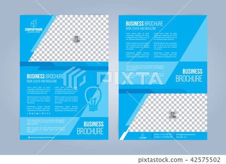 Blue and White Business Brochure. Blue and White Business Brochure. 42575502