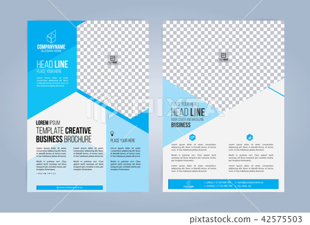 Blue and White Business Brochure. Blue and White Business Brochure. 42575503