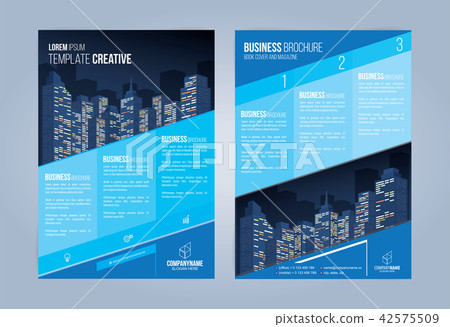 Blue and White Business Brochure Blue and White Business Brochure 42575509
