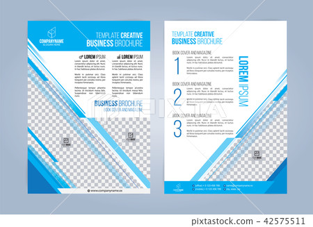 Blue and White Business Brochure Blue and White Business Brochure 42575511