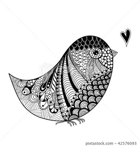 Zentangle inspired abstract illustration of bird Zentangle inspired abstract illustration of bird 42576093