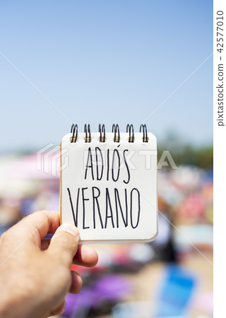 text adios verano, good bye summer in spanish text adios verano, good bye summer in spanish 42577010