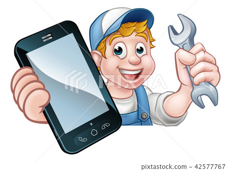 Mechanic Plumber Handyman Phone Concept Mechanic Plumber Handyman Phone Concept 42577767