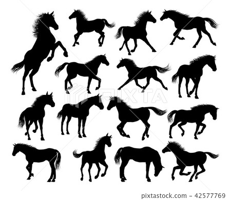 Horse Silhouettes Set Horse Silhouettes Set 42577769